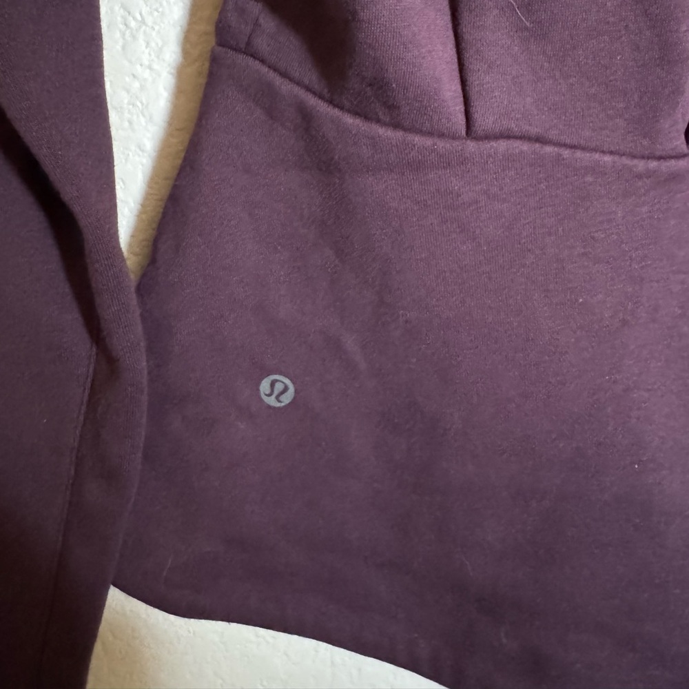 Lululemon &Go Destination Zip Up Hoodie Sweater Size 6 In Black Cherry Plum View 4